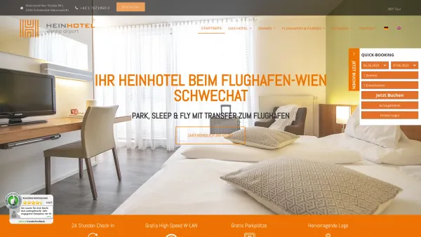 Website Screenshot: Boutiquehotel hein**** - HEINHOTEL: Das Hotel am Flughafen Wien Schwechat - Date: 2023-06-14 10:40:29