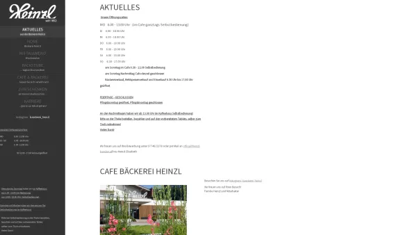 Website Screenshot: Café - Bäckerei Heinzl - Cafe Bäckerei Konditorei Heinzl Friedburg - Jobangebote, Cafe Konditorei Bäckerei Heinzl - Friedburg, Oberösterreich - Date: 2023-06-22 15:16:29