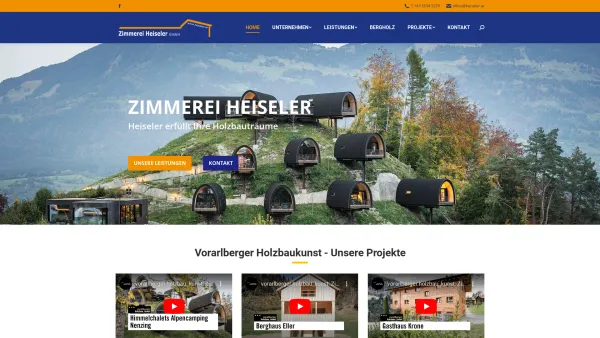 Website Screenshot: Zimmerei Heiseler GmbH - Home - Zimmerei Heiseler - Date: 2023-06-22 15:16:29