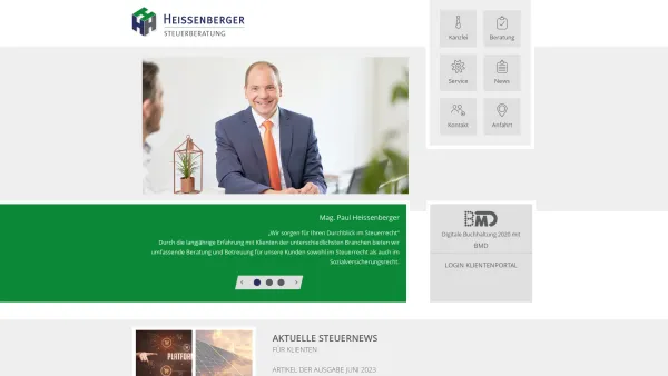 Website Screenshot: Heissenberger Consulting GmbH - Heissenberger Steuerberatungs GmbH - Date: 2023-06-22 15:16:29