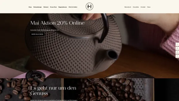 Website Screenshot: Bernhard HEISSENBERGER Tee Kaffee Tea Coffee - Heissenberger - Tee & Kaffee :: Start - Date: 2023-06-14 10:40:29