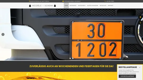 Website Screenshot: Heizöle-Schenk - Heizöl aus Graz - Heizöle Schenk - Date: 2023-06-26 10:26:24