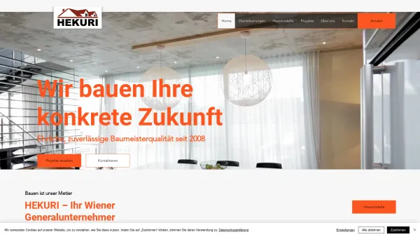 Website Screenshot: Hekuri GmbH - Hekuri GmbH - Baumeisterbetrieb - Date: 2023-06-22 15:02:21