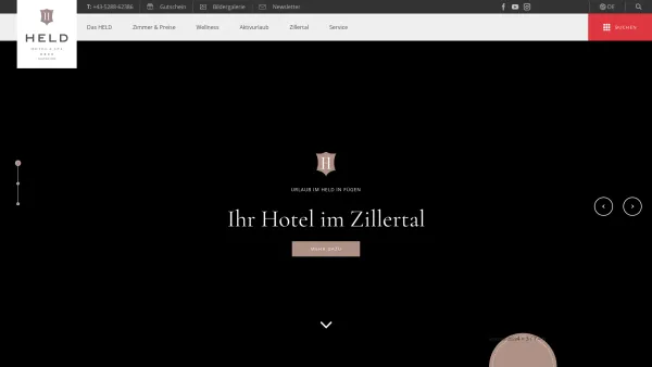 Website Screenshot: Hotel Held**** - Sport & Wellnesshotel HELD in Fügen im Zillertal - Date: 2023-06-22 15:02:21