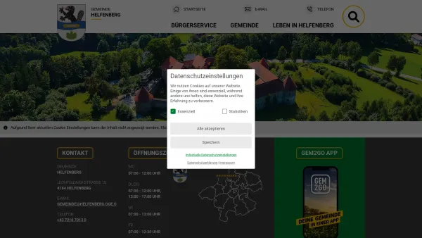 Website Screenshot: Helfenberg Gemeinde Region Regional Regionales Information System Gemeinde Gemeinden - Helfenberg - GEM2GO WEB - Startseite - Date: 2023-06-22 15:02:21