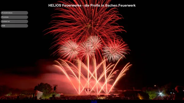 Website Screenshot: HELIOS Feuerwerke die Profis Sachen Feuerwerk - HELIOS Feuerwerke - die Profis in Sachen Feuerwerk - Date: 2023-06-14 10:40:29