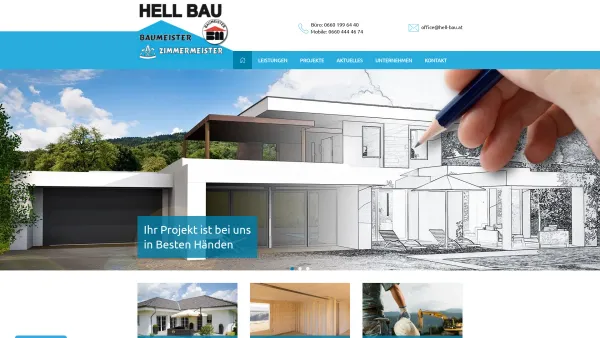 Website Screenshot: HELL BAU OG - Home - Hell Bau – Ihr Bauunternehmen bei St. Pölten - Date: 2023-06-22 15:02:21
