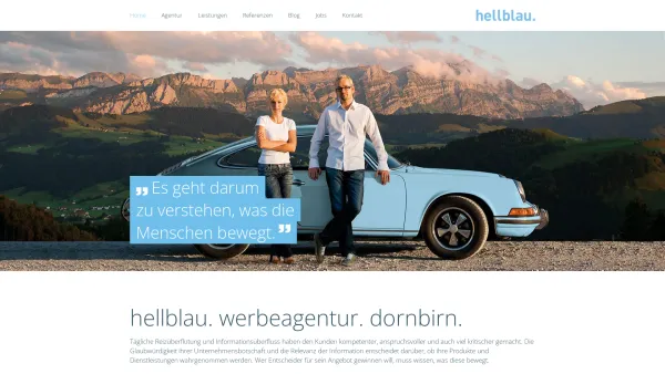 Website Screenshot: hellblau. Werbeagentur. Berlinger Mirlach OG - hellblau. Werbeagentur in Dornbirn, Vorarlberg | visuelle Kommunikation - Date: 2023-06-22 15:02:21