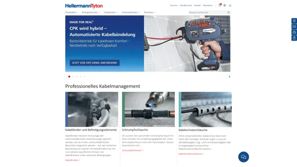 Website Screenshot: HellermannTyton GmbH - Kabelmanagement leicht gemacht | HellermannTyton - Date: 2023-06-22 15:02:21