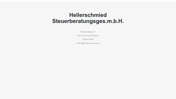 Website Screenshot: Hellerschmied Steuerberatung - Hellerschmied Steuerberatungsges.m.b.H. - Date: 2023-06-22 15:02:21