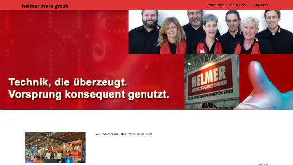 Website Screenshot: Helmer Werkzeugmaschinen Mara Werkzeugproduktion GmbH - helmer mara gmbh - Date: 2023-06-23 12:02:45