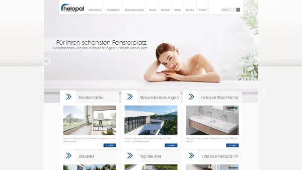 Website Screenshot: Lottmann Fensterbänke GmbH helopal - Home - helopal, puritamo, fenorm - Date: 2023-06-22 15:02:21