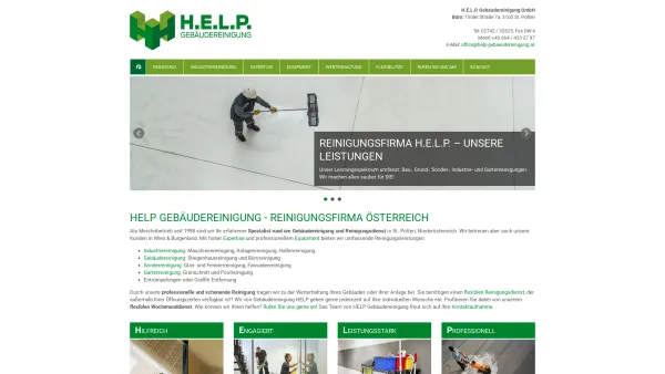 Website Screenshot: HELP Gebäudereinigung - HELP Gebäudereinigung - Startseite - Date: 2023-06-26 10:26:23