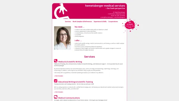 Website Screenshot: Gartenmöbel Hemetsberger - hemetsberger medical services – the fresh perspective - Date: 2023-06-22 15:02:21