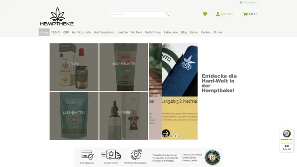 Website Screenshot: Hemptheke Leoben Ihr CBD Öl Spezialist - Der Online Marktplatz für Hanf und CBD Produkte | Hemptheke - Date: 2023-06-26 10:26:24