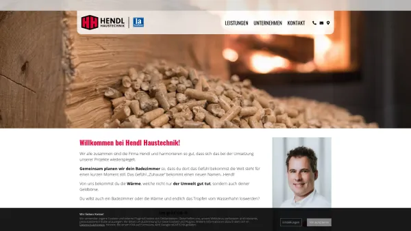 Website Screenshot: Hendl Haustechnik GmbH - Startseite - Hendl Haustechnik - Heizung, Solar, Lüftung, Wärmepumpen - Date: 2023-06-15 16:02:34