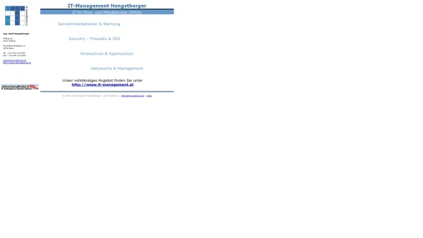 Website Screenshot: IT-Management Hengstberger - Ing. Wolf Hengstberger IT-Management - Date: 2023-06-14 10:40:32