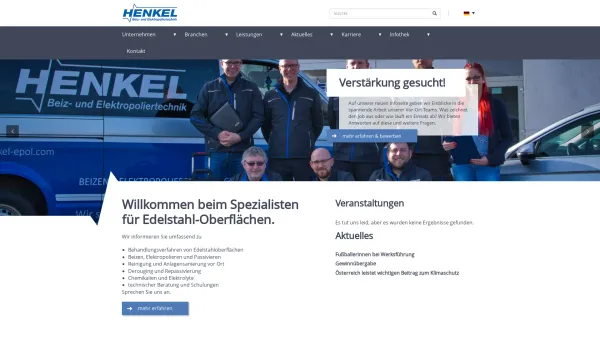 Website Screenshot: HENKEL Beiz und Elektropoliertechnik - Edelstahl elektropolieren, beizen, passivieren... HENKEL Epol - Date: 2023-06-22 15:16:29