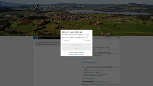 Website Screenshot: Gemeindeamt Henndorf am Henndorf am Wallersee RiS-Kommunal - Henndorf am Wallersee - Startseite - Date: 2023-06-22 15:17:09