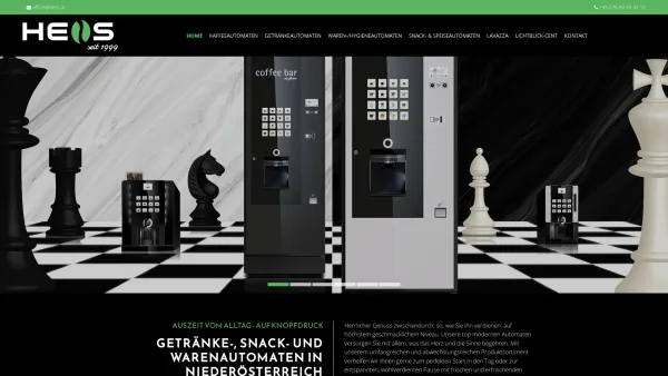 Website Screenshot: Heos Automatencatering KG - Verkauf & Betreibung von Kaffeeautomaten in Niederösterreich - HEOS - Date: 2023-06-15 16:02:34