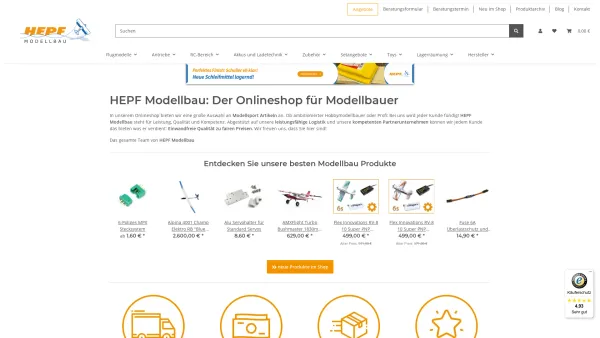 Website Screenshot: HEPF Modellbau & CNC-Technik - HEPF Modellbau - Der Shop für passionierte Modellbauer ?? - Date: 2023-06-15 16:02:34