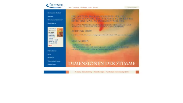 Website Screenshot: Stimmarbeit Michael Funktionale Stimmtherapie - Institut für Funktionale Stimmarbeit - Home - Date: 2023-06-22 15:15:56