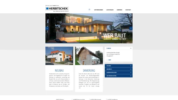 Website Screenshot: Herbitschek GmbH - Home - Herbitschek Bau-GmbH - Date: 2023-06-22 15:12:16