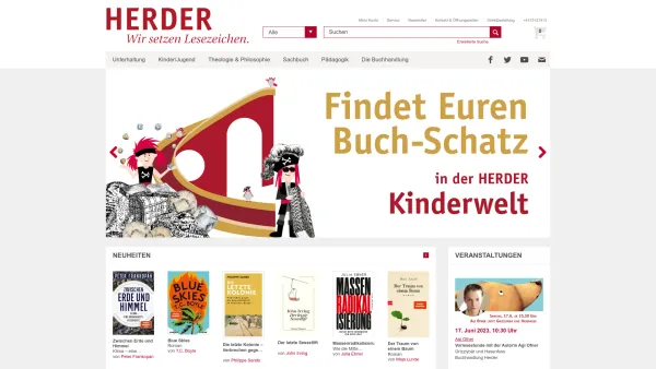Website Screenshot: Buchhandlung Herder Wien Zach-Buch Gmbh - Buchhandlung Herder – Bücher versandkostenfrei bestellen - Date: 2023-06-15 16:02:34