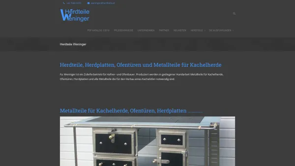 Website Screenshot: Weninger Herdschlosserei - Herdteile Weninger - Date: 2023-06-22 15:12:16