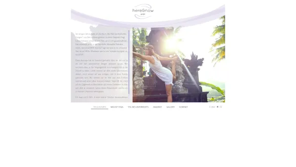 Website Screenshot: here & now yoga - here & now - Yoga in Wien - Date: 2023-06-14 10:40:32