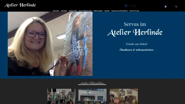 Website Screenshot: ATELIER HERLINDE - Atelier Herlinde • Malkurse & Auftragsarbeiten - Date: 2023-06-22 15:12:16