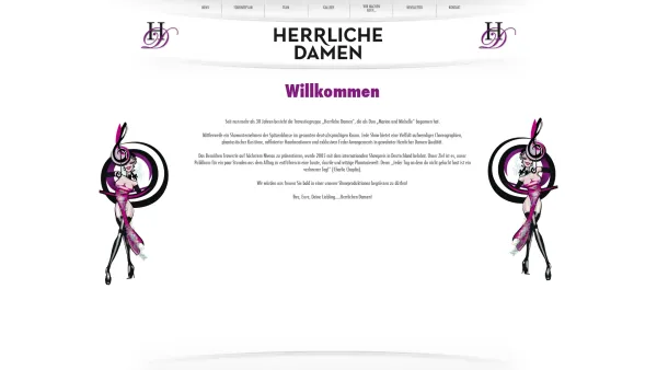 Website Screenshot: "Herr"..liche Damen Travestie Parodie 5 - Herrliche Damen - Date: 2023-06-14 10:40:32