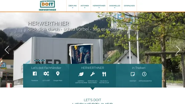 Website Screenshot: HERWERTHNER GmbH. - LET'S DOIT HERWERTHNER Trieben - Garten - Werkzeug - Haushalt - Fachgeschäft - Date: 2023-06-22 15:12:16