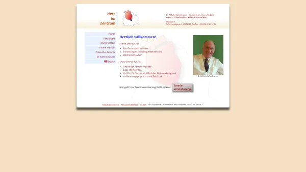 Website Screenshot: Ordination OA Dr. Wilhelm Kaltenbrunner Kardiologie und Innere Medizin - Ordination Dr. Kaltenbrunner - Home - Date: 2023-06-14 10:40:32