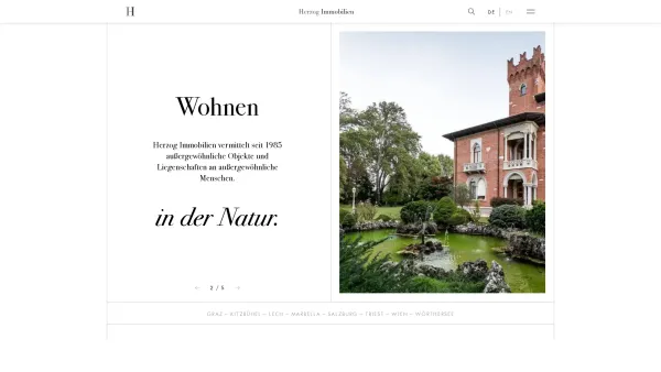 Website Screenshot: HERZOG IMMOBILIEN OG - Herzog Immobilien - Ihr Partner für außergewöhnliche Liegenschaften - Date: 2023-06-22 15:02:25