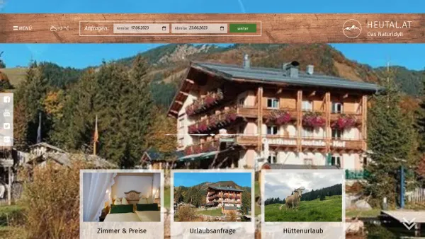Website Screenshot: Vitzthum Manfred Gasthof Pension Hotel Gasthof HEUTALER HOF Urlaub und Bogensport Österreich - Hotel Heutal: Aktive Erholung im Heutaler Hof - Date: 2023-06-22 15:02:25