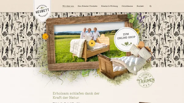 Website Screenshot: Haselböcks Waldviertler Heuunterbetten Hay Bed Overlay - Home - Waldviertler Heubett Manufaktur - Date: 2023-06-22 15:02:25