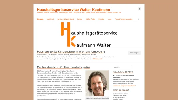 Website Screenshot: Haushaltsgeräteservice Kaufmann Walter e.U. - Der Kundendienst für Ihre Haushaltsgeräte - Haushaltsgeräteservice Walter Kaufmann - Date: 2023-06-22 15:02:25