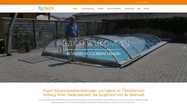 Website Screenshot: HG TECH PASCHING GEORG HANTAK - Poolüberdachung in Österreich | hg|tech - Georg Hantak - Date: 2023-06-15 16:02:34