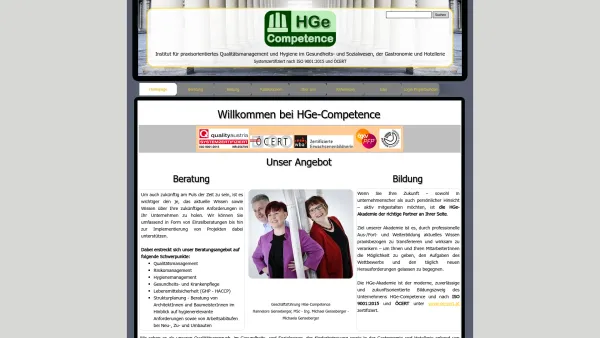Website Screenshot: HGe-Competence, Genseberger & Partner KG - HGe-Competence - Date: 2023-06-14 10:36:55