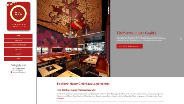 Website Screenshot: Tischlerei Huber - Tischlerei Huber GmbH aus Lambrechten in Oberösterreich - Date: 2023-06-15 16:02:34