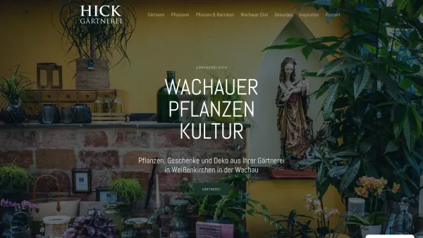 Website Screenshot: Hick Gärtnerei Handels KEG - Hick Wachau - Date: 2023-06-14 10:40:32