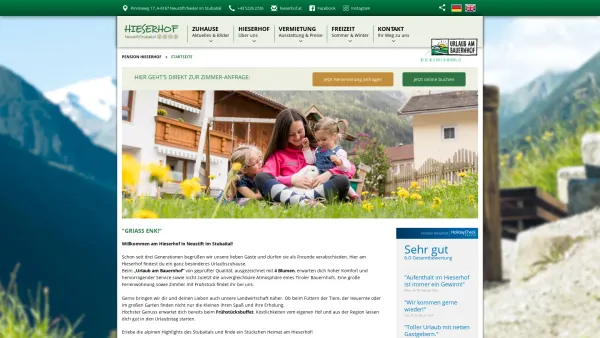 Website Screenshot: Pension & Apartment Hieserhof - Aktuelles & Bilder - Pension HIESERHOF im Stubaital - Date: 2023-06-22 15:12:16