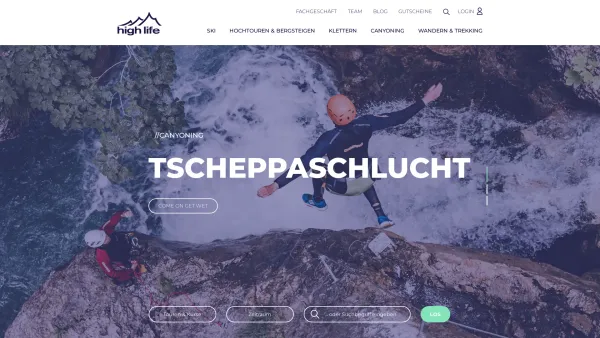 Website Screenshot: high life Alpinsport - High life | Highlife Alpinschule - Date: 2023-06-22 15:12:16