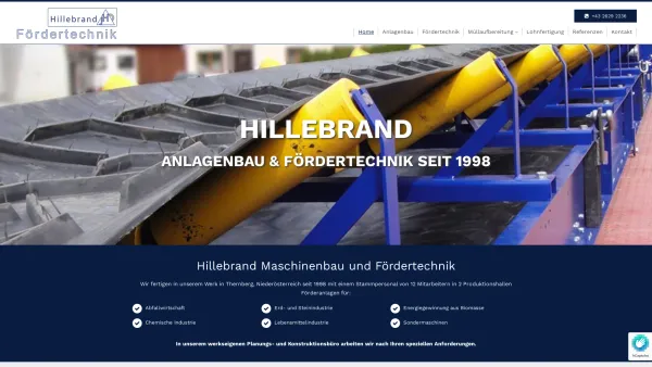 Website Screenshot: bei Hillebrand Maschinenbau Thernberg Ofenbach - Hillebrand Fördertechnik - Hillebrand Maschinenbau GesmbH in Niederösterreich - Date: 2023-06-22 15:13:53