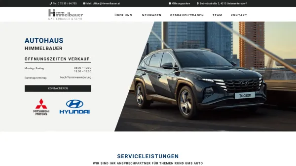 Website Screenshot: Autohaus Himmelbauer - Himmelbauer KFZ GmbH, Hyundai und Mitsubishi Autohändler - Date: 2023-06-22 15:13:53
