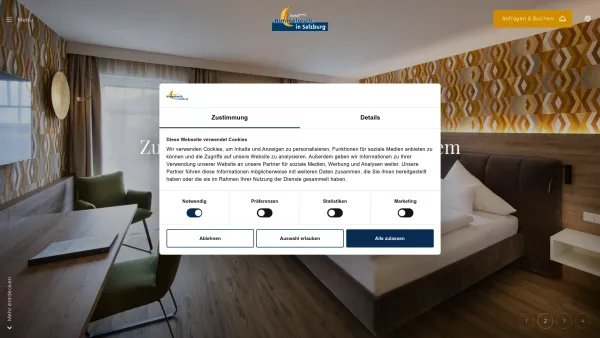 Website Screenshot: Hotel Himmelreich 4* modernes Ambiente, ideal für Business-, Kultur-, Kurzreisen, zu Erholung, Paarreisen, Frühstücken in Salzburg - Hotel Himmelreich - Date: 2023-06-14 10:40:35