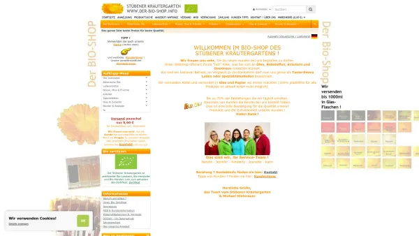 Website Screenshot: hinterauer.info Stübener Kräutergarten - Stübener Kräutergarten - der Bio-Shop - Date: 2023-06-15 16:02:34