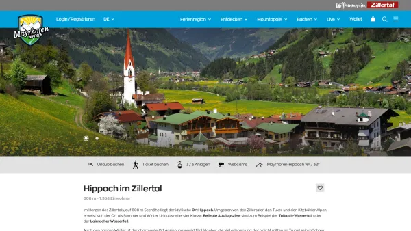 Website Screenshot: RTS Sport u Erlebnisschwimmbad *** Ferienregion Hippach Schwendau Ramsau *** - Hippach - Urlaub im Zillertal - Date: 2023-06-22 15:13:53