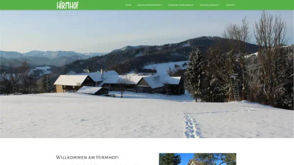 Website Screenshot: === Willkomen am Hirmhof == - HIRMHOF – Urlaub am Bauernhof - Date: 2023-06-22 15:13:53